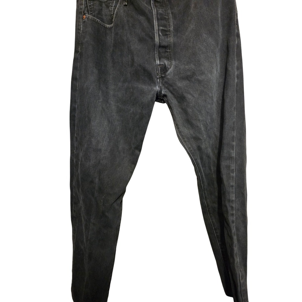 Levi's 501 Original Fit Jeans Mens 38x30 Black Button Fly Straight Leg Denim - Picture 3 of 7